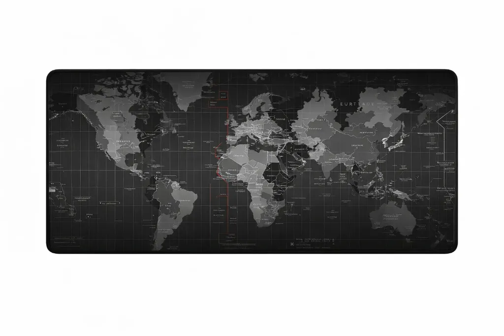 Extended World Map Mouse Pad